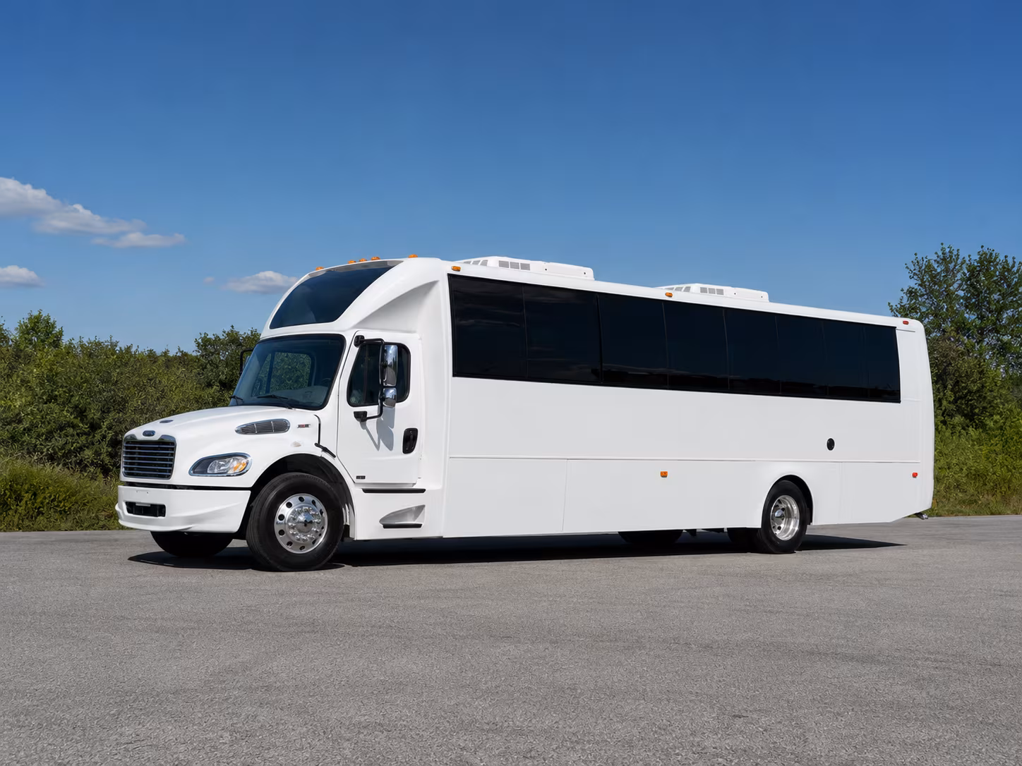 Passenger seating aboard a party bus rental serving Scottsdale