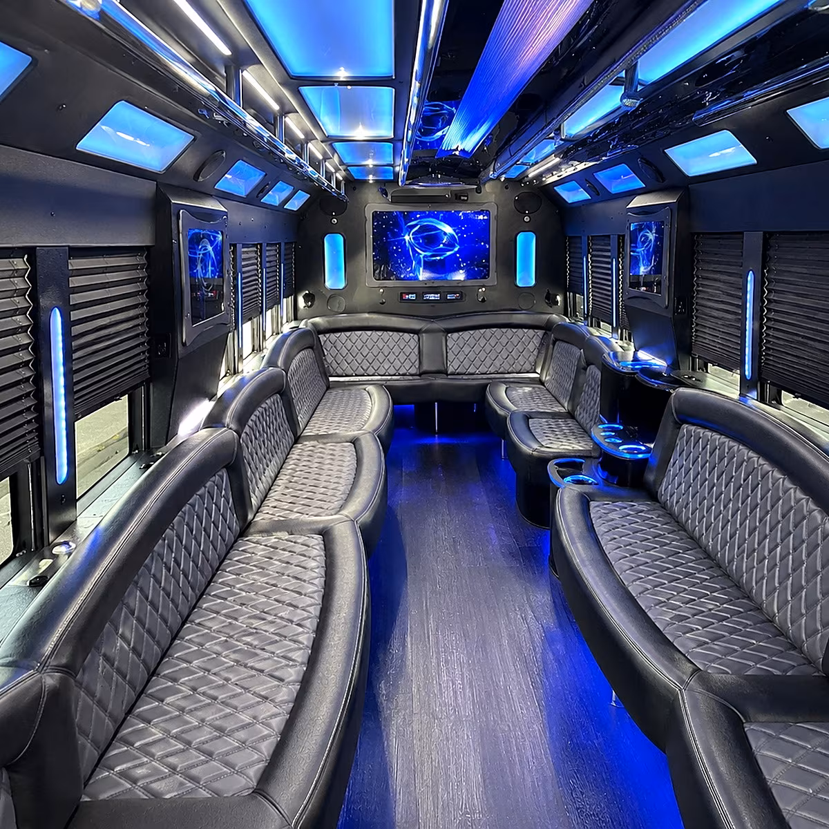 Scottsdale Wedding Transportation party bus interior